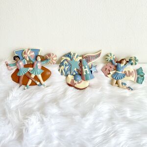 Vintage Burwood Wall Art Decor 90’s Cheerleader Girls School Dance Lot Of 3 USA